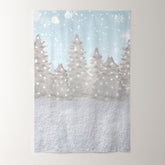 Aperturee - Snowy White Tree Winter Scene Photoshoot Backdrop